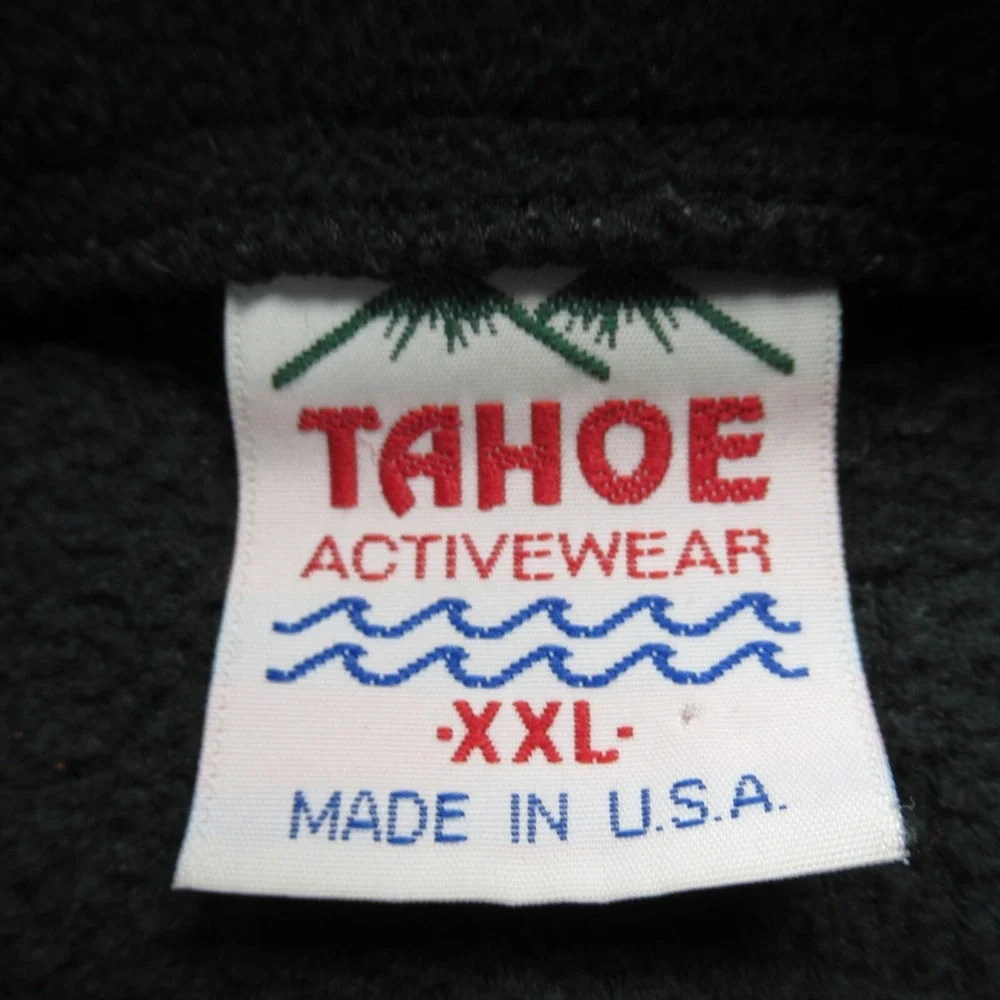Oregon Coast Jacket Men XXL Tahoe Activewear Green Fleece Pullover USA Made VTG